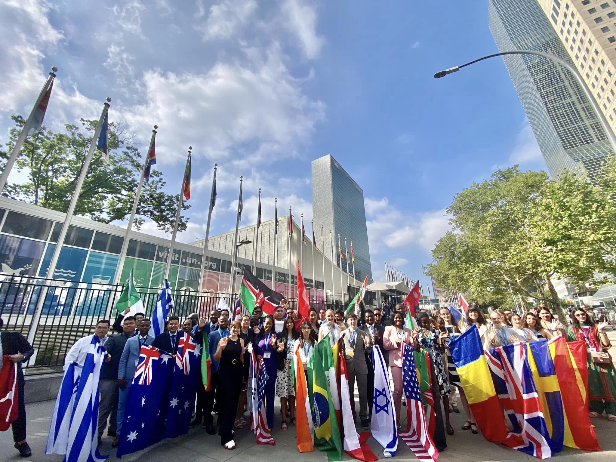 Jeunes leaders pour les droits de l'homme et la paix à l'ONU.
