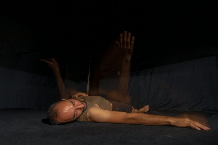 a person doing a handstand